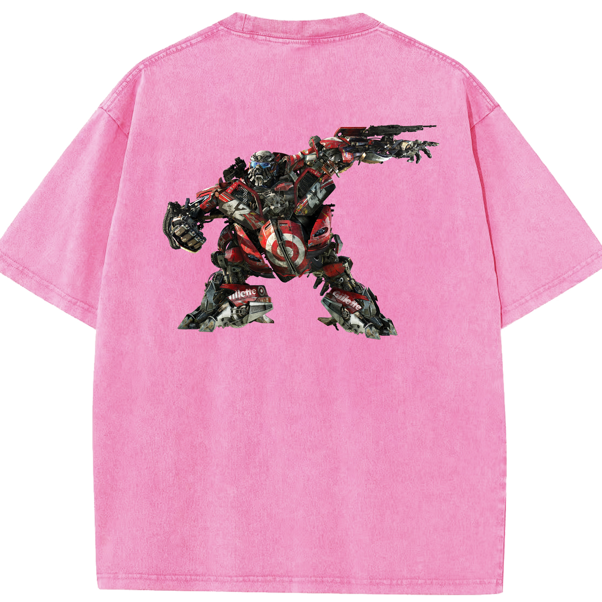 （画像用）  綿100% ヴィンテージ風 半袖Tシャツ（背面プリント）